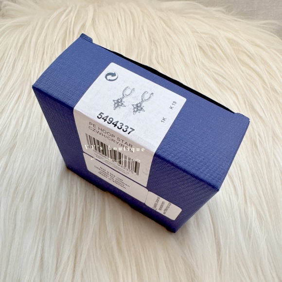 BNIB Swarovski Symbolic Drop Earrings Star White Rose Gold-Tone Plated 5494337 - Picture 5 of 6